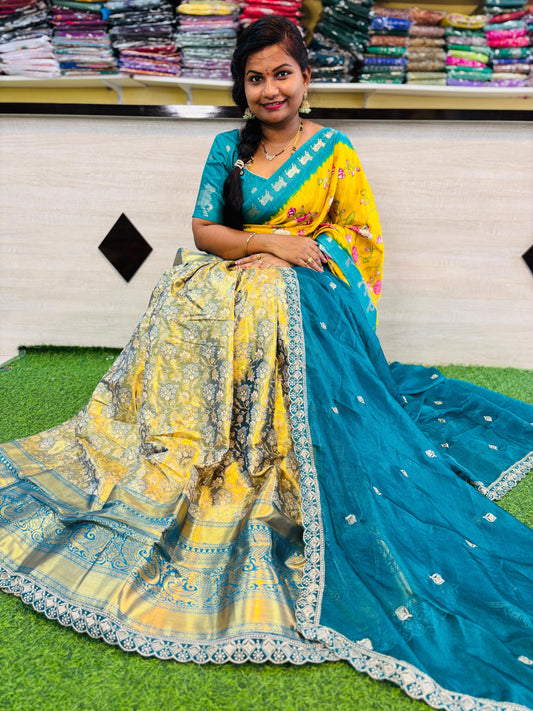 Banarasi Pattu Lehangas