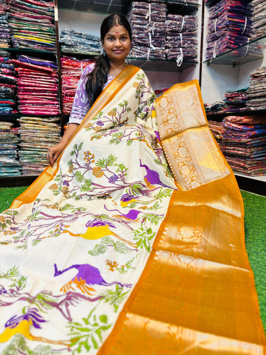 Pen Kalamkari Kanchi Weavings