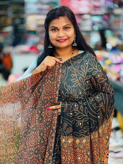 Azrak Chiffon Saree