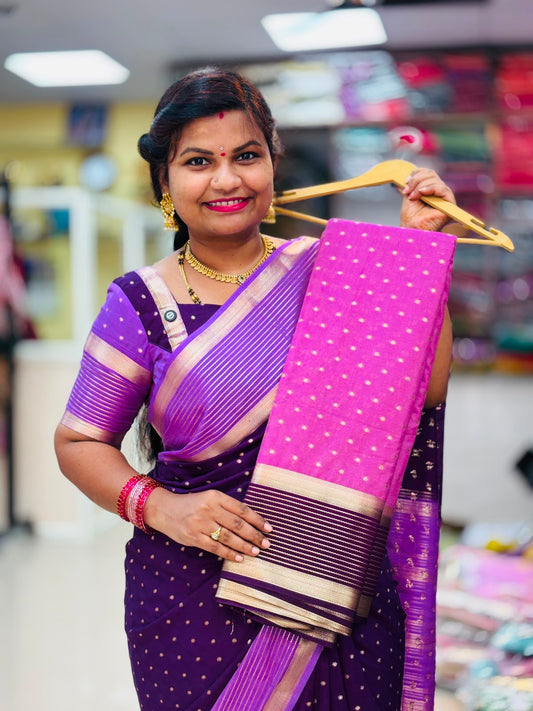 Semi Mysore Crepe Sarees