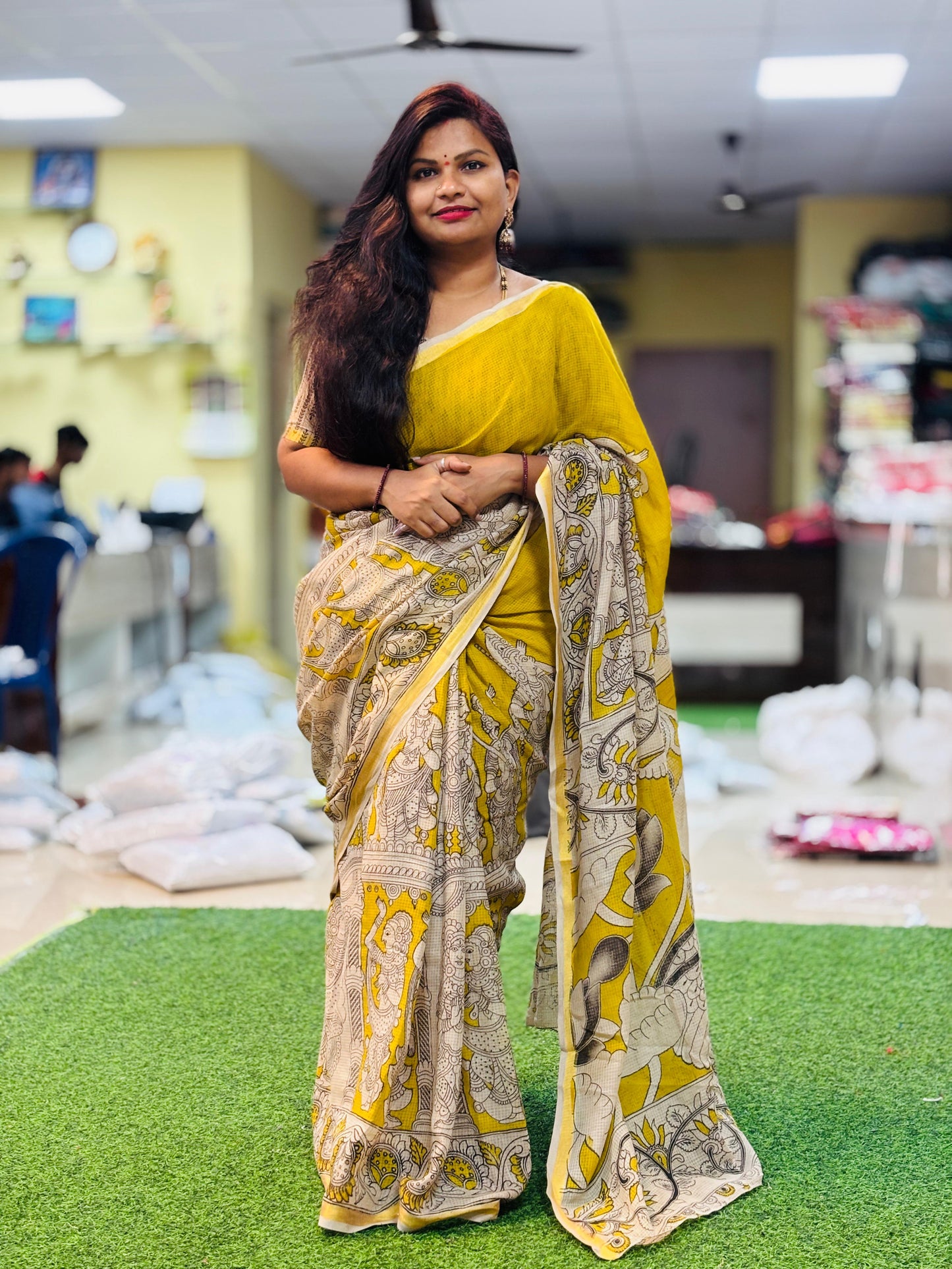 Kota cottons in Madhubani prints