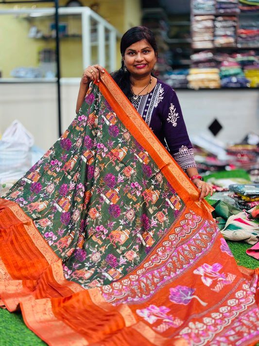 Madhubani Soft Silk Saree