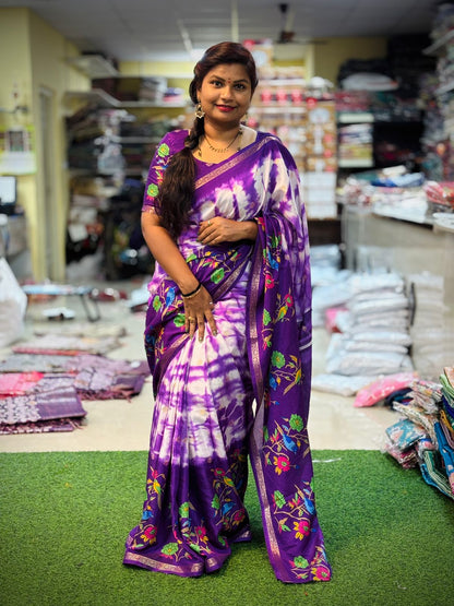 Sibbori Meenakari Print Sarees