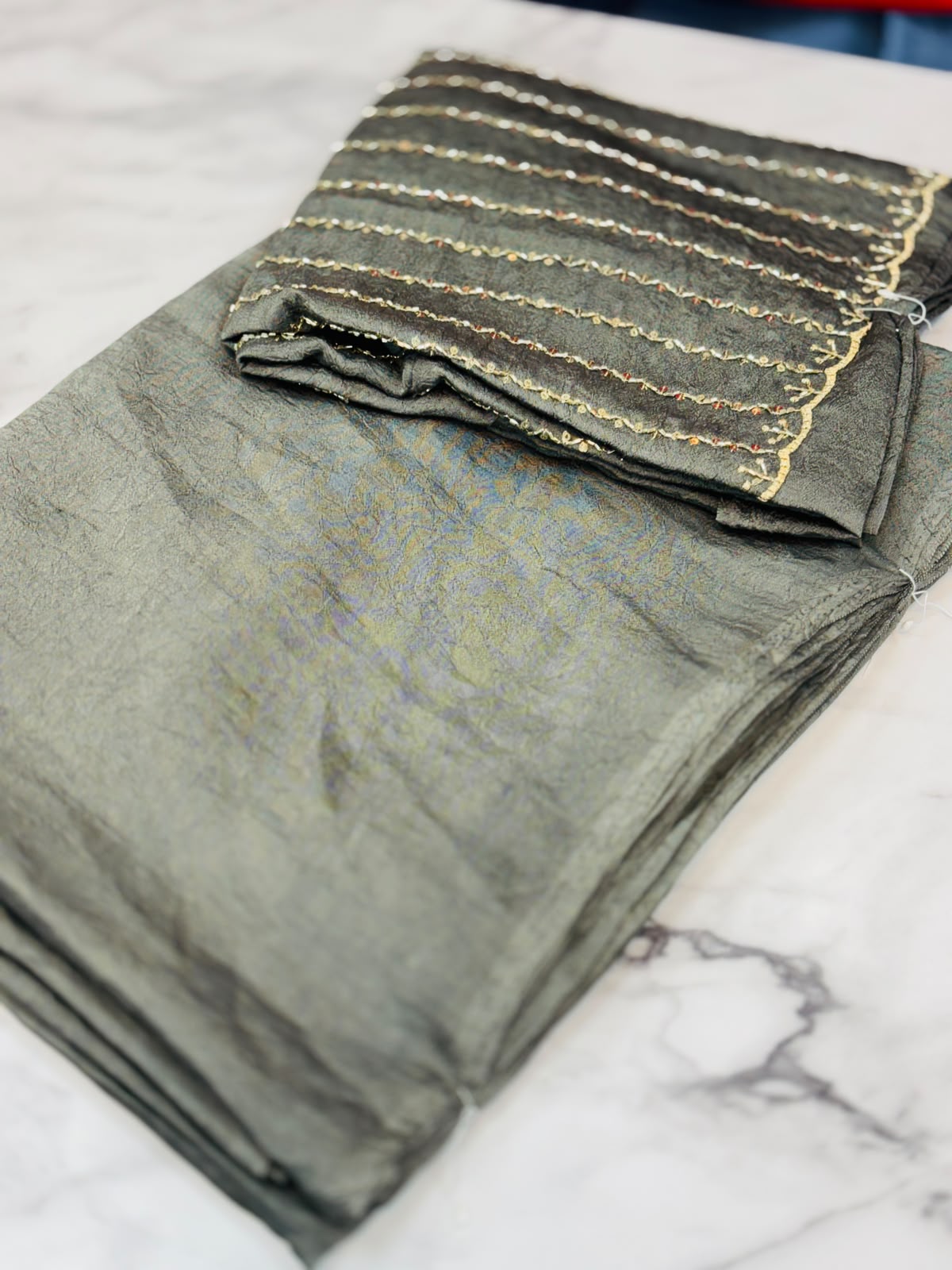 Plain Space Designer Sarees