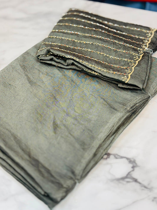 Plain Space Designer Sarees