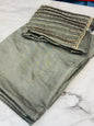 Plain Space Designer Sarees