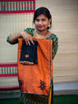 Rangoli georgette with floweral cutwork
