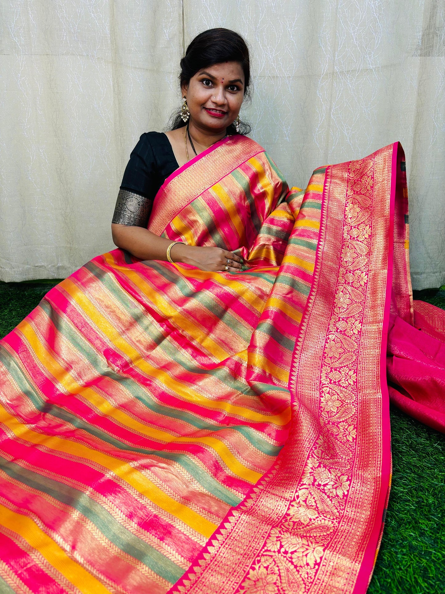 Multi Colour Kanchivaram Pattu