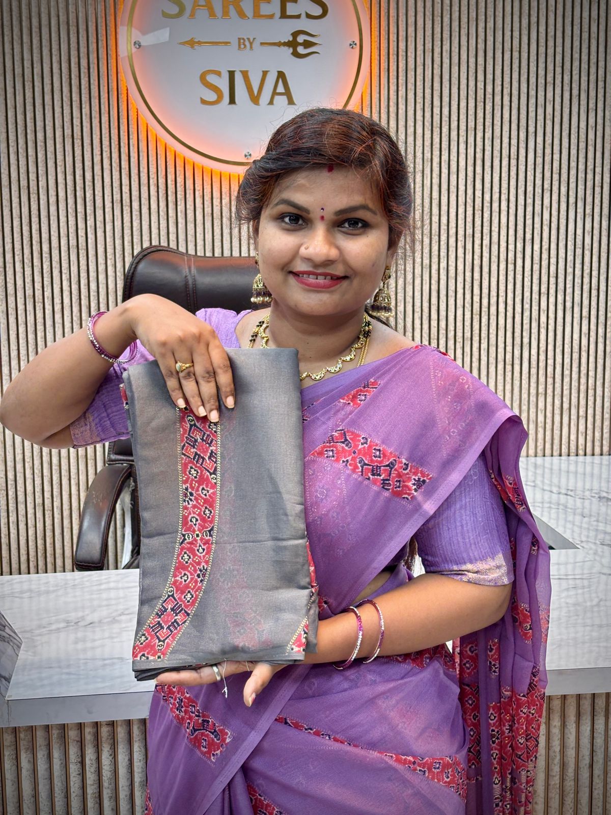 Chiffon Azrak Printed Saree
