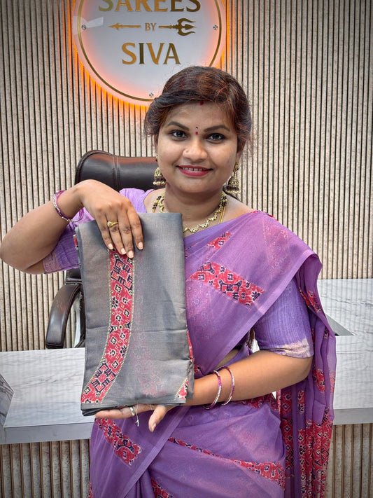 Chiffon Azrak Printed Saree