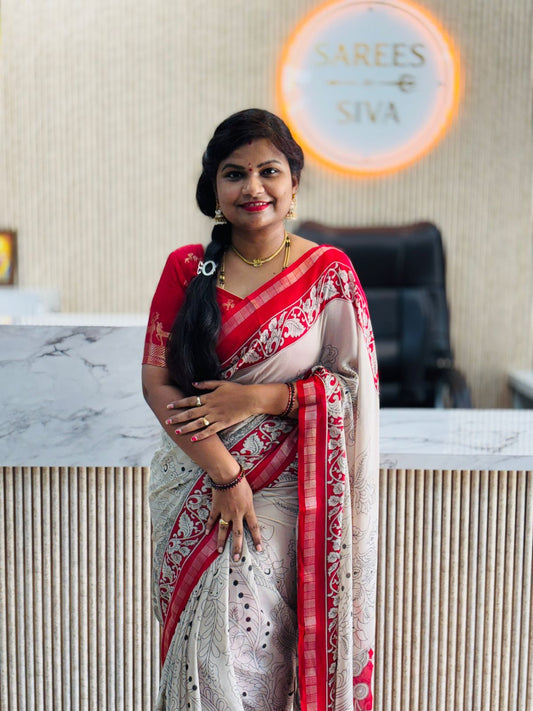 Kalamkari Mashmellow Saree