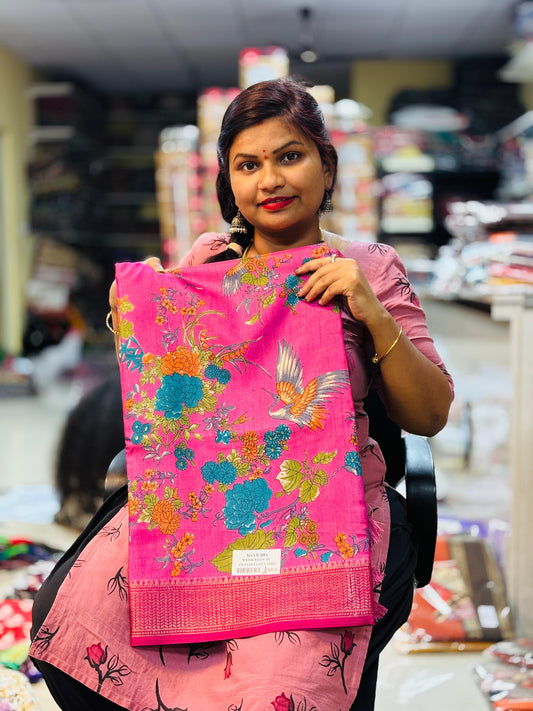 Crepe Silk Sarees ( unstitched )