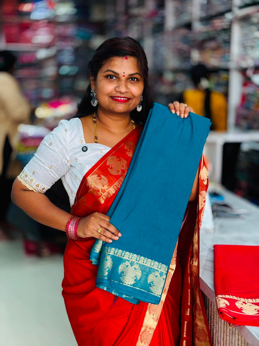 Semi Mysore Georgette Crepe Sarees