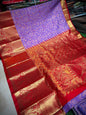 Lavender with red Kanchi sarees 3