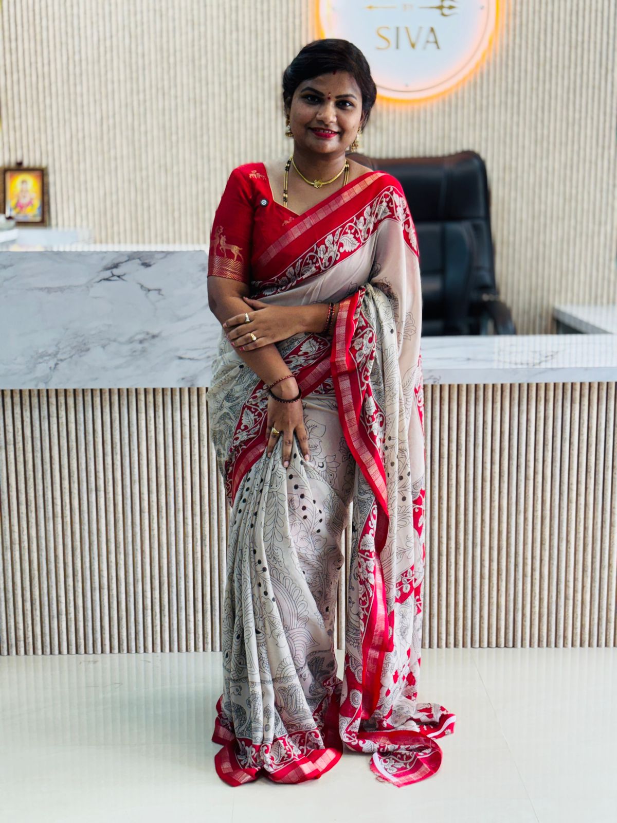 Kalamkari Mashmellow Saree