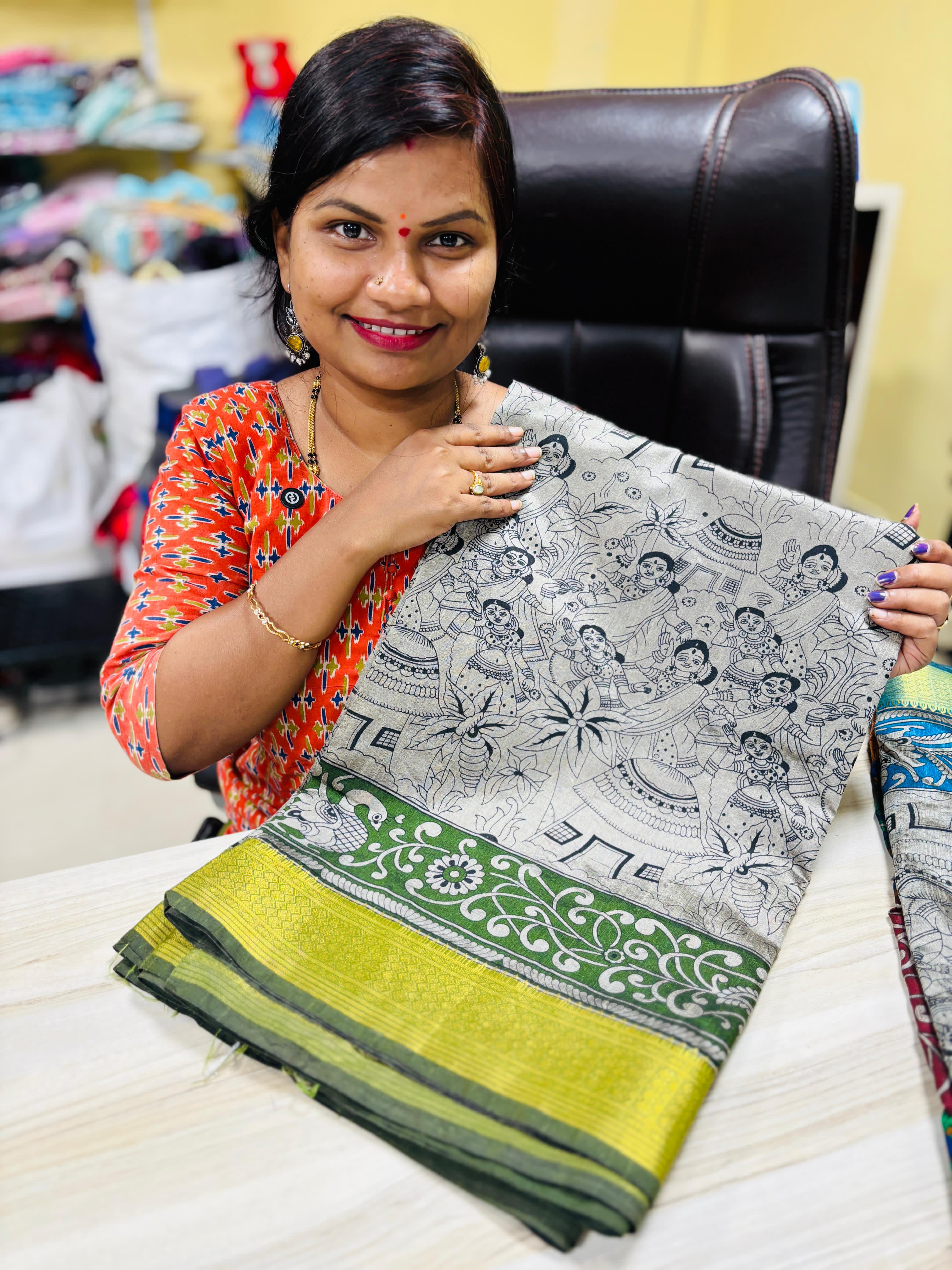 Pochampally Small Border – Sarees by Siva