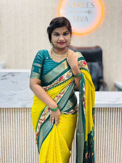 Dola crepe Zari weavings
