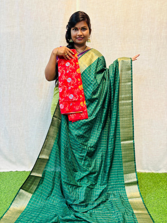 Moonga Pattu Saree